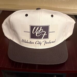 Vintage Nissin Webster City Federal Cap in Cream and Brown